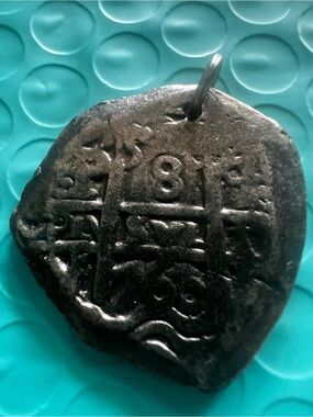 Silver-Toned Atoscha "Copy"Coin Pendant